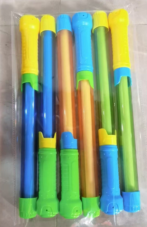 跨境亚马逊玩具直筒泡沫EVA材质夏日沙滩戏水抽拉式高压水炮水枪