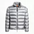 Stand collar down silver gray