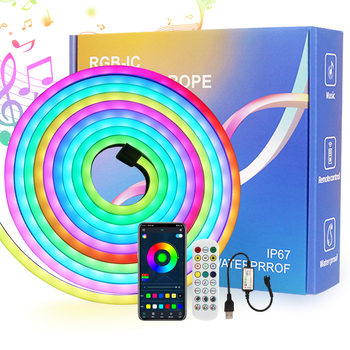 Led Computer Ambient Light Cross-Border USB Colorful 72-Light Internet-Famous Indoor DIY Music Sound-Controlled Flowing Water Running Horse Decoration