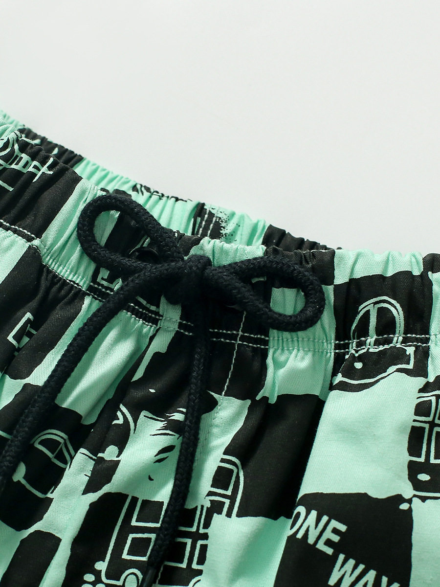 Boys' Set, Summer Cool Kids' Outfit, Shorts & Short-sleeve 2-piece Set