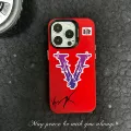 Purple big v trendy brand-colored silver imd-china red
