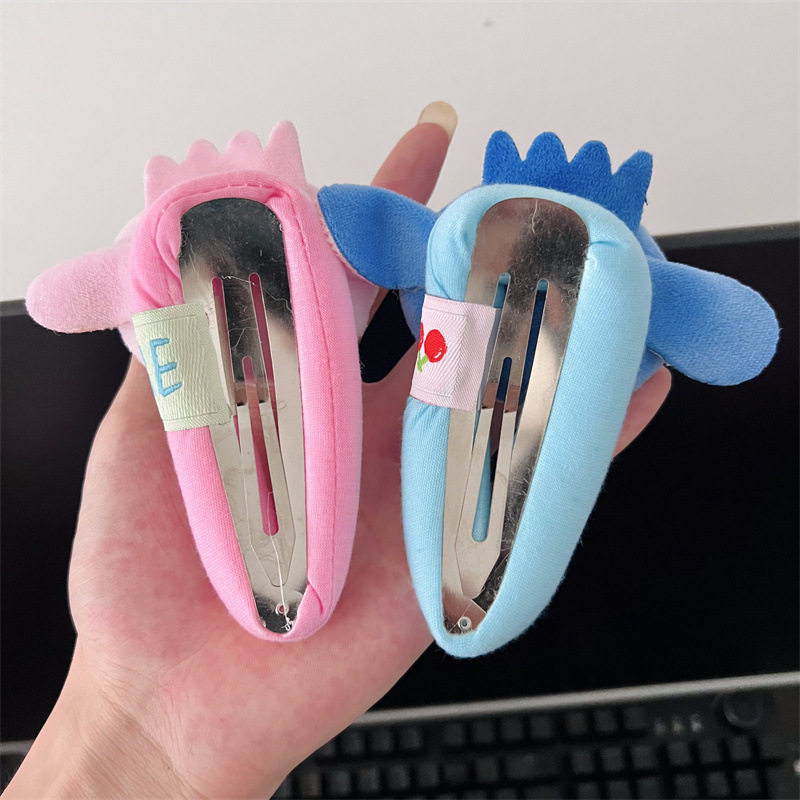 新款蓝色史迪仔发夹可爱卡通少女心高颜值bb夹学生侧边刘海夹ins