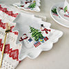 Nordic country Christmas snowman Christmas tree plate creative tree plate dinner plate dessert dessert plate tray tableware