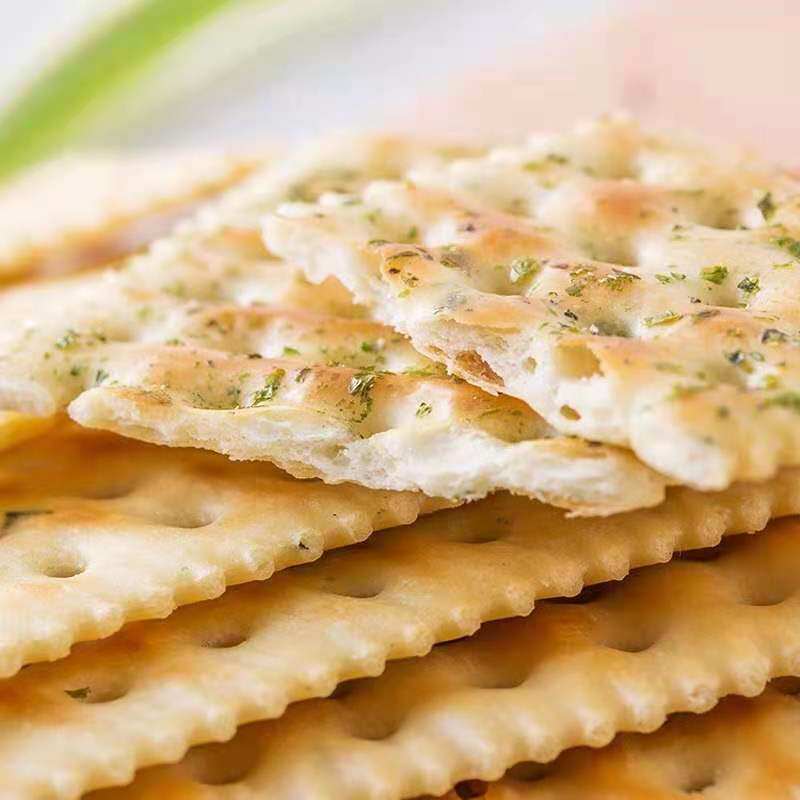 Youming Soda Biscuits Wholesale Whole Box Seaweed Milk Salt Original Flakes Sea Salt Salty Sucrose-Free Soda Biscuits Delivery