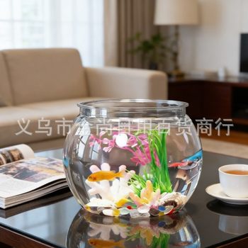 Transparent Office Desktop Ecological Tank, Ornamental Fish Tank, Household Spherical Ornaments, Hydroponic Plants, Goldfish Tank