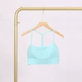 Glazed blue y-shaped vest