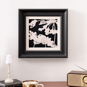 Retro Black Photo Frame Table High Sense Square Oil Painting Frame Empty Frame Mounted Outer Frame Wall Hanging a4 Display Frame Customization