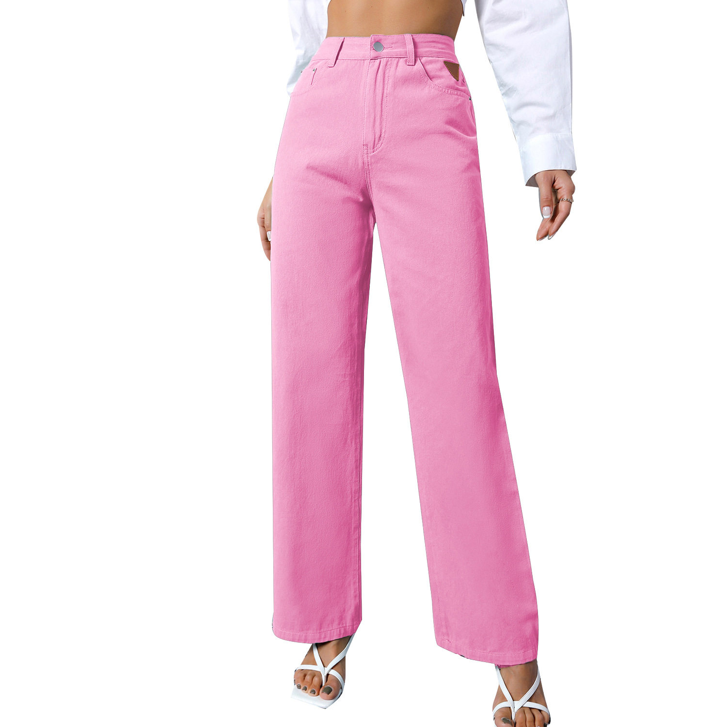 High Waisted Wide Leg Jeans Casual Trendy Versatile Womens Fashion for Everyday Wear Wholesale Available