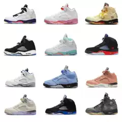 Basketball Shoes High-Top Rukawa Maple Black and White Cicada Wing Joe 5 Guo Ailun Knicks Graffiti Men's and Women's Sports Sneakers