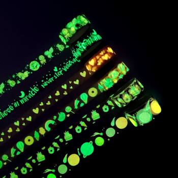 Luminous and Paper Tape Cartoon Pattern Unicorn Universe Planet Tape Fluorescent Sticker Decorative Sticker