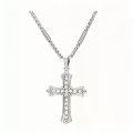 Diamond cross 50cm necklace