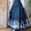 2023 Hanfu Pleated Skirt for Adults, Modified Mamian Skirt, National Style Half Skirt Women's Set, New Chinese Style National Trend