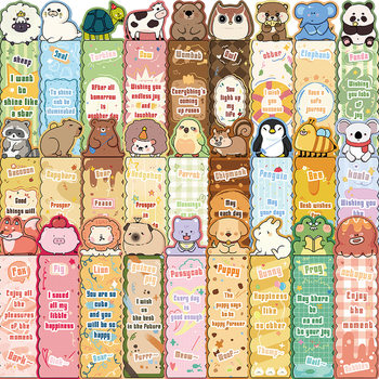 30 cartoon animal collection simple hand account literary creative material ins reading paper bookmark DIY wholesale
