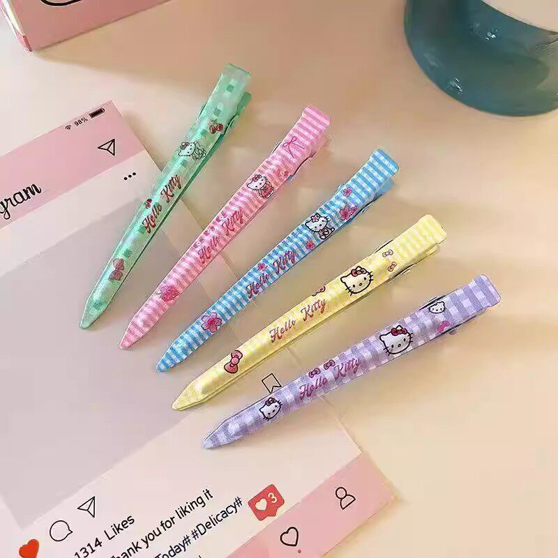 超仙卡通KT猫鸭嘴夹蓬松洗脸化妆一字夹高颜值少女碎发刘海夹发卡