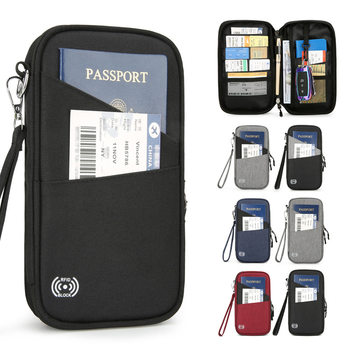 Cross-border Wholesale Travel Boarding RFID Passport Protective Case Business Style Multifunctional Portable Storage Card Bag