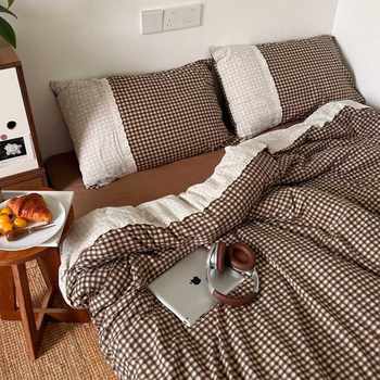 Nantong Home Textiles 2025 New Model Class a Washable Cloud Cotton Border Style Four-Piece Bedding Set - All Cotton Wholesale