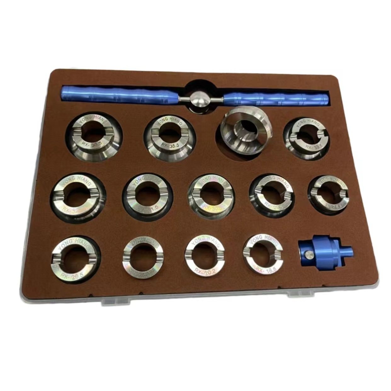 316 steel back cover opener full set size 15-piece set Machine open hand open double-purpose watch opener rotating