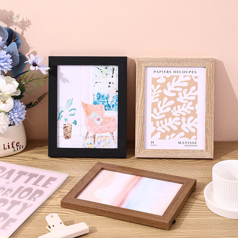 Simple Large-Size Wooden Photo Frame 16inch A3 Puzzle Framed Wall Hanging Picture Frame Business License Table Wholesale