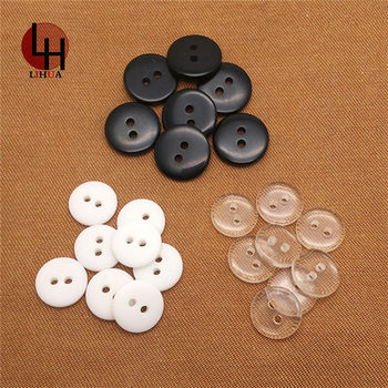 Spot Resin Two-Eye Bread Buttons Transparent Buttons Black White Kidsren's Shirt Small Buttons Intimates Fur Collar Pad Buttons