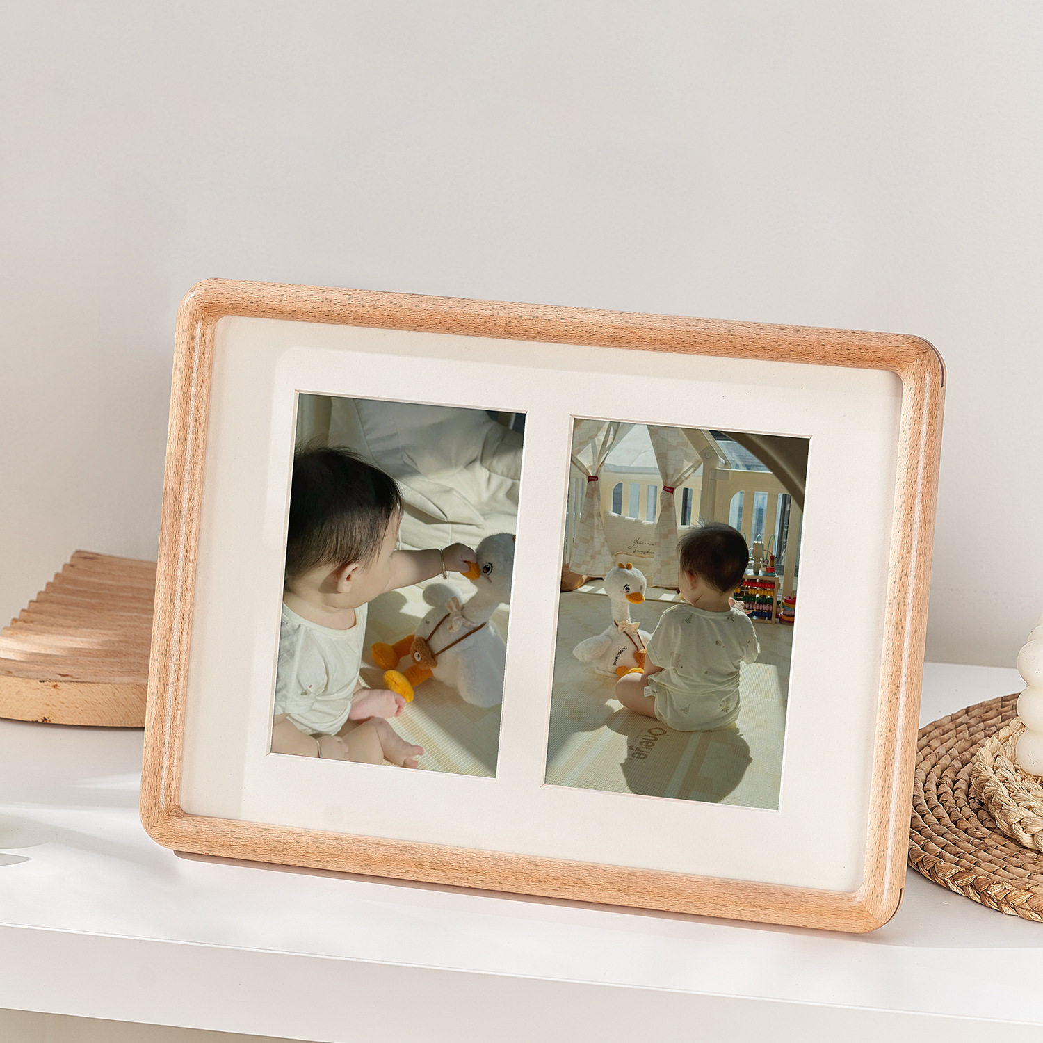 High-end Solid Wood Photo Frame Multi-palace Frame Set Table Birthday souvenir Family Living Room Decorative Photo Wall Set Table