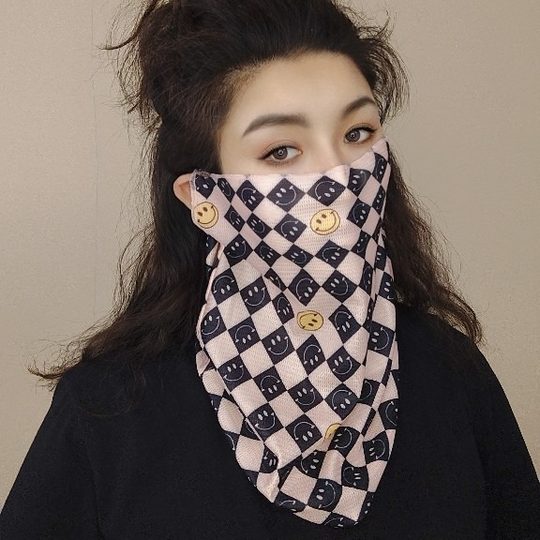 Ice silk sunscreen mask summer men's and women's ears and neck protection artifact face towel fishing riding sunshade face mask breathable veil
