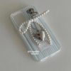 Korean Ins New Sweet Girl Pearl Bow Silver Love Pendant Keychain Bluetooth Headset Pendant