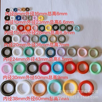 Factory Direct Supply of Plastic Hand-pressed Eyelet, Self-locking Plastic Air Eye, Webbing Buttonhole, Bag Press Buckle, Carton Buckle