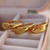 Qiaojin European and American Cross-Border Titanium Steel Number Rings 333 444 999 Wholesale Vintage English Letter Rings
