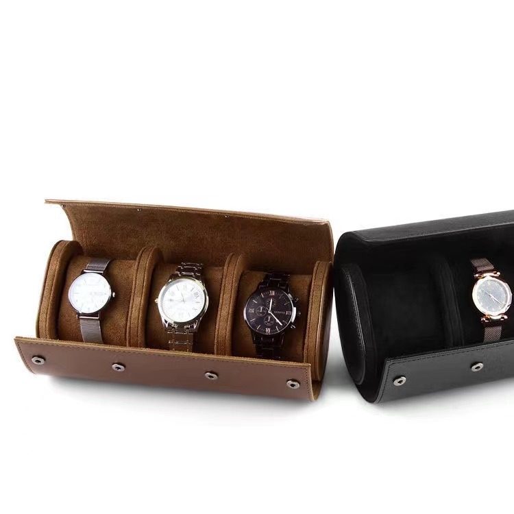 High-End Watch Box, Simple and Portable Leather Travel Watch Bag, Dust-Proof and Drop-Proof Mechanical Watch Collection Storage Box