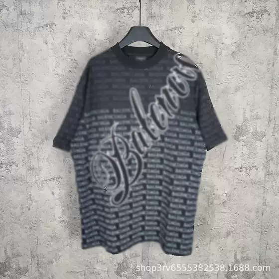 Correct Version B Brand 26 New Style Letter-Printed Short-Sleeve T-Shirt Unisex Summer Fashion Casual Loose Top