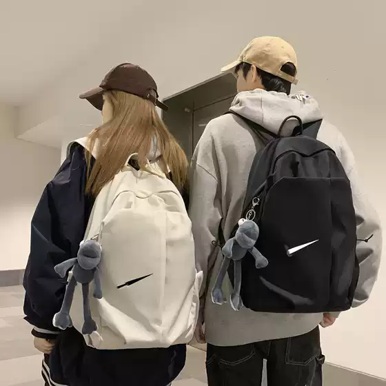 Dropshipping High School Student Schoolbags, Fashionable Large-Capacity Casual Backpacks Nk Men's and Women's Outdoor Sports Backpacks