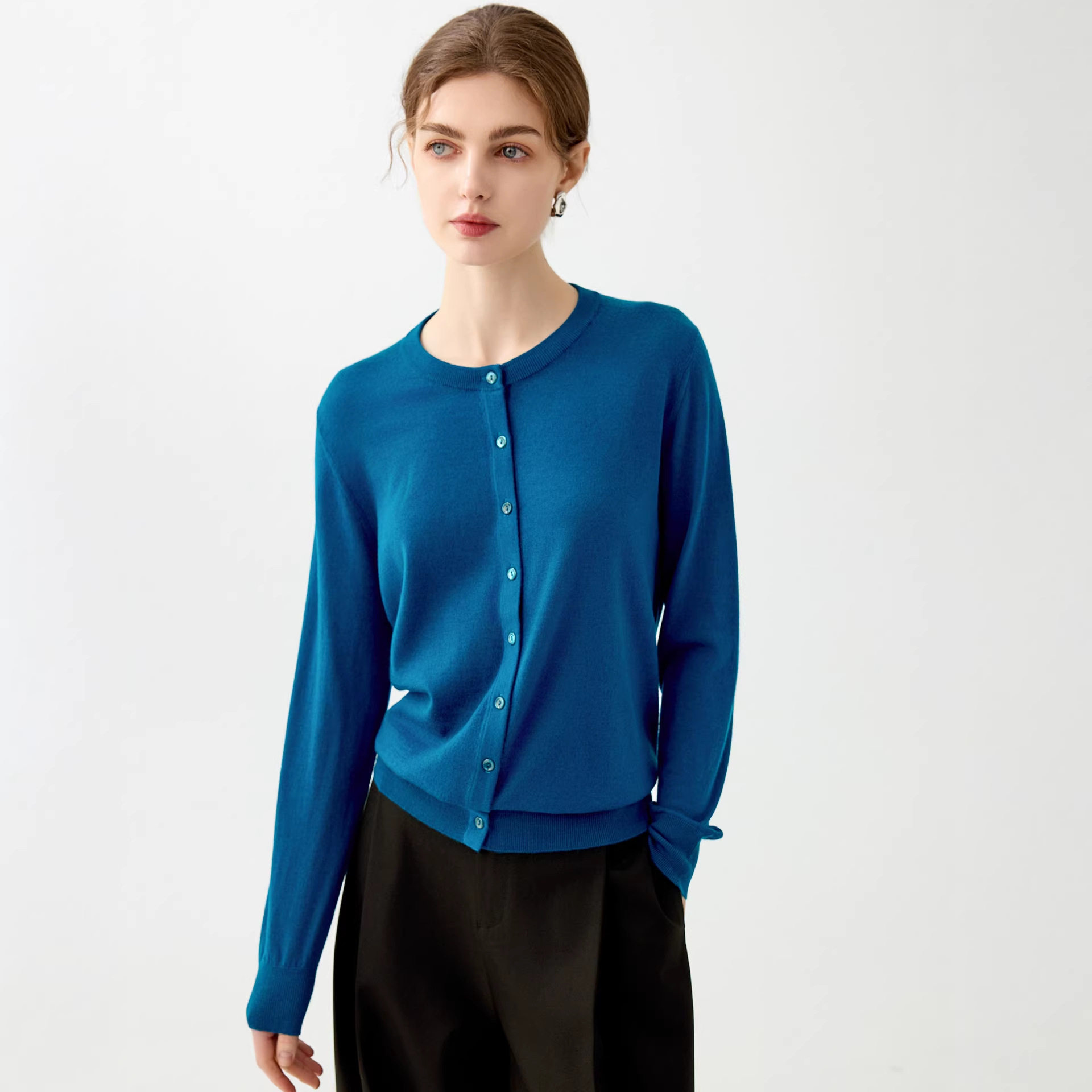 ผ้าเนื้อละเอียด Merino พิเศษปรับเสื้อขนสัตว์ Mercerized สำหร...