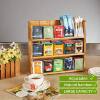Tea Bag Storage Box Wooden Coffee Bag Storage Rack Tea Bag Holder Desktop Compartment Can Be Stacked with Multiple Storage Racks