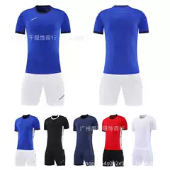 New 25 Short-Sleeved Shorts Casual Suit Cross-Border Football Jersey Sports Adult Running Game Printed Number Shirt
