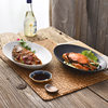 Japanese-Korean Ceramic Curry Plate Oval Ceramic Plate Household Fish Plate Simple Plate Restaurant Tableware Plate Wholesale
