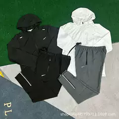 New Training Quick-Drying Trousers Training Pants Jacket Suit Breathable Quick-Drying Running Fitness Outdoor Reflective Label Sports