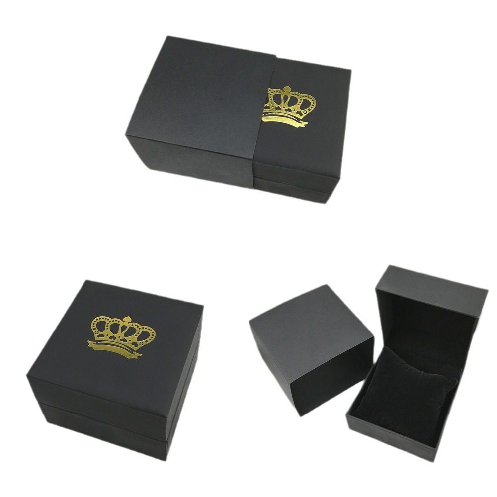 in stock multi-style watch box wholesale high sense stripe rectangular watch heaven and earth box flip watch box