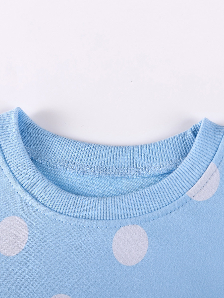 Set Anak Bergaya, Set Anak Kartun Musim Gugur, Set Anak Perempuan Lucu