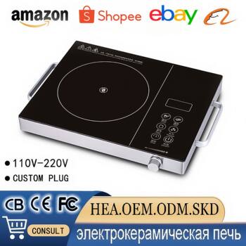 Electric Ceramic Stove for Home Kitchen, High-Power Touch Screen, Energy-Saving Microcrystalline Commercial Battery Stove, Manufacturer Gift Touch Control