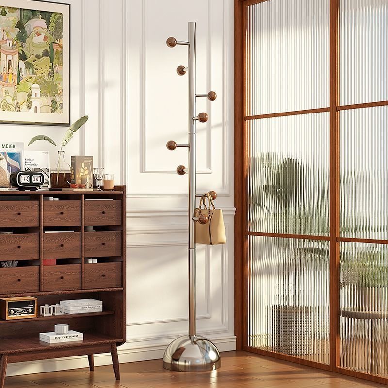 Simple Light Luxury Home High-value Hanging Bag Shelf Bold Stainless Steel Marble Floor-standing Antique Clothes Shelf