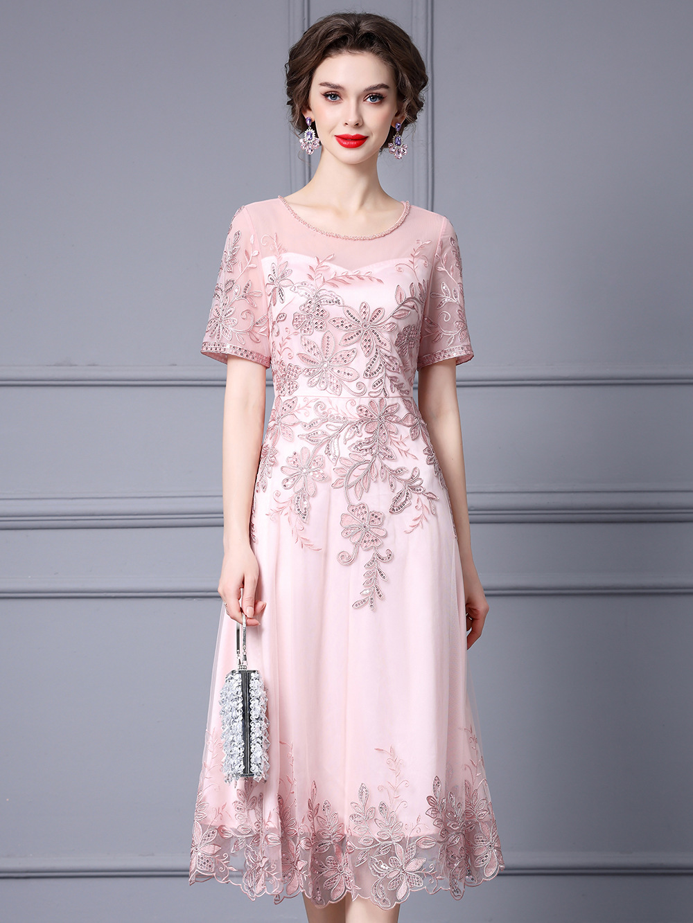 (Mới) Mã K0761 Giá 2870K: Váy Đầm Liền Thân Nữ Shtdc Lưới Mỏng Hàng Mùa Hè Thêu Họa Tiết Hoa Thời Trang Nữ Chất Liệu G06 Sản Phẩm Mới, (Miễn Phí Vận Chuyển Toàn Quốc).