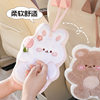 Cartoon Cute Coral Fleece Rabbit Multifunctional Sassafras Hand Towel Home Dining Living Room Decoration Absorbent Hanging Hand Towel Good