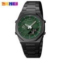 Black green face black machine