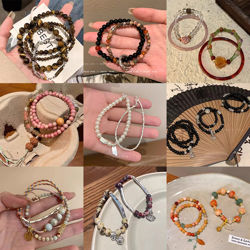 2025 Popular Pearl Bracelet for Women, Versatile and High-End, New Chinese Style Retro Bracelet, Elegant Butterfly Bracelet Wholesale