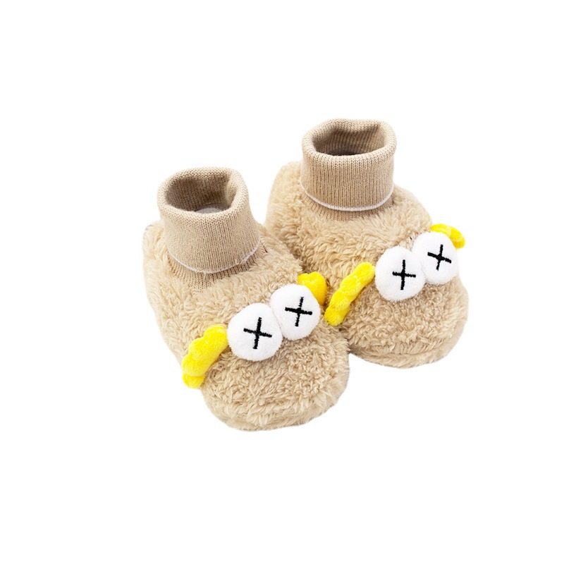 New Winter Thickened Cotton Shoes for Babies, Autumn and Winter Soft-Soled Plush Warm Foot Covers for Boys and Girls, Non-Slip Toddler Shoes