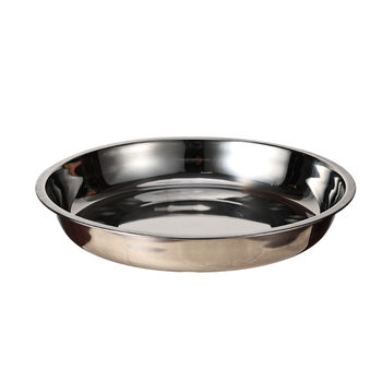 Stainless Steel Soup Plate, Extra Thick, Non-Magnetic, Household Round Plate, Soup Bowl, Cooking Basin, Flat-Bottomed Tray
