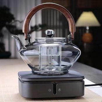 Large Capacity glass beam pot cooking double-purpose Starry Sky pot walnut beam steamer electric ceramic stove available teapot