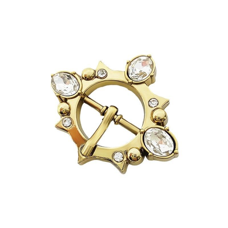 Factory Direct Sale of Rhinestone-Encrusted Japanese-Style Buckle Belt Buckles and Shoe Decoration Metal Shoe Buckle Clasps