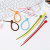 215mm Tadpole Self-locking Data Cable Silicone Cable Strap Storage with DIY Keychain Jewelry Blind Box Trendy Pendant