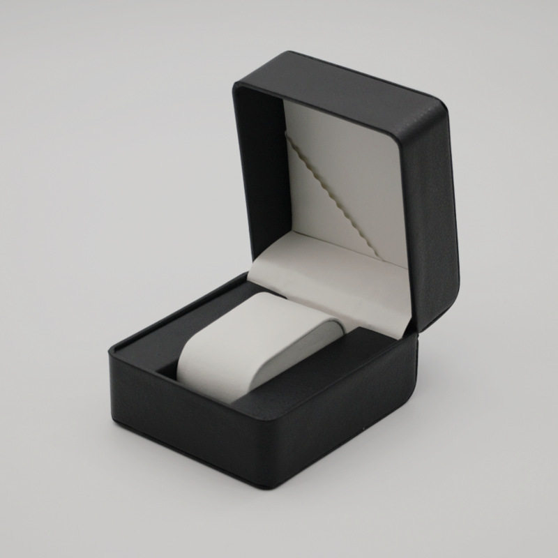 Cross-Border Rounded Leather Watch Case, High-End Business Watch Case, Gift Box, Flip Watch Storage, Pull Cord Watch Case Packaging